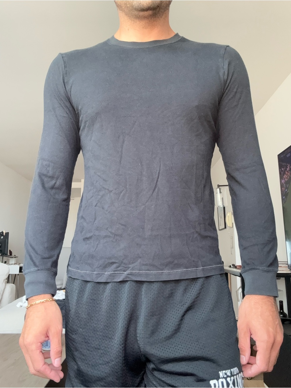 Skims 100% Cotton Black Long Sleeve